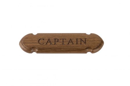 ARC Marine Teak Naamplaat CAPTAIN