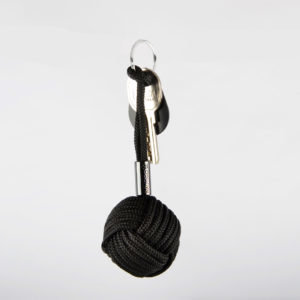 Nautiqo drijvende handgemaakte sleutelhanger zwart bij BOOTKADOSHOP.NL