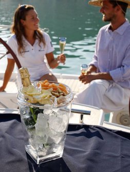 Marine Business Party Champagnekoeler, glazenhouder en snackschaal