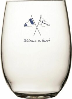 Marine Business Welcome on Board waterglas groot