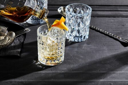 Aspen onbreekbaar transparant whisky / water / sap glas van polykristal. 