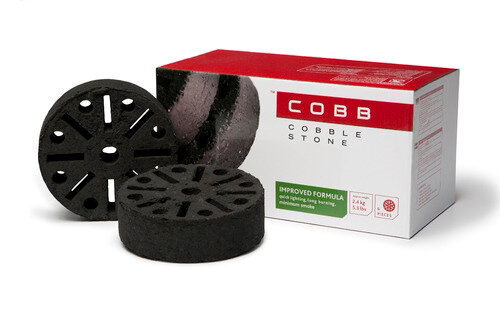 Cobble-Stones briketten voor COBB BBQ. Snel, makkelijk en geeft 2 uur kookplezier.