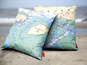 Waterkaart kussen