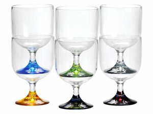 Marine Business Party Set van 6 stapelbare wijnglazen Multicolour Marine Business Party Set van 6 stapelbare wijnglazen Multicolour